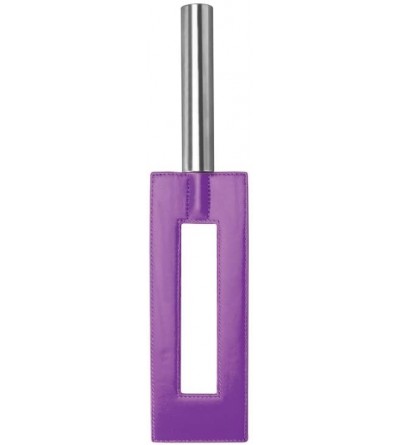 Paddles, Whips & Ticklers Leather Gap Paddle- Purple - Purple - C311BIVS0RH $85.14