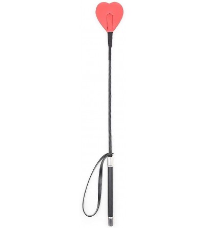 Paddles, Whips & Ticklers Leather Hand pat with Double Heart-Shaped Handle with Handle bar Pointer Whip Leather pat Role Play...
