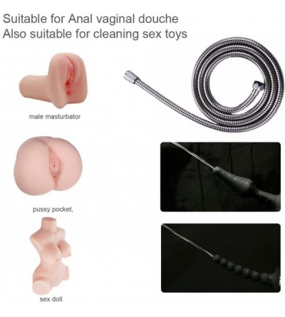 Anal Sex Toys Enema Bulb- Anal Cleaner with 2 Replaceable Nozzles 380ml Silicone Unisex Shower Douche System for Anal Vaginal...