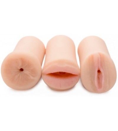 Male Masturbators Three Way Pussy Ass and Mouth Stroker Set - CX18CI90SNW $37.80