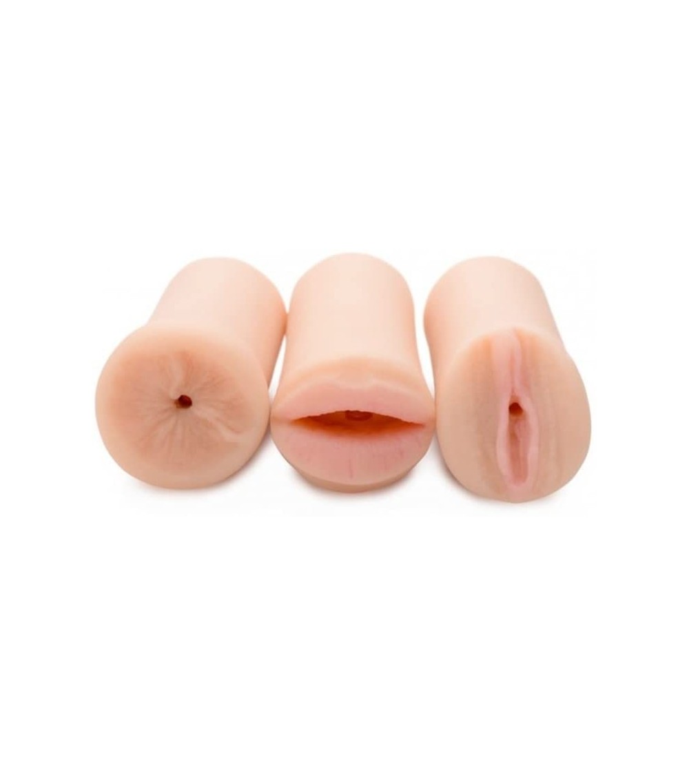 Male Masturbators Three Way Pussy Ass and Mouth Stroker Set - CX18CI90SNW $17.18
