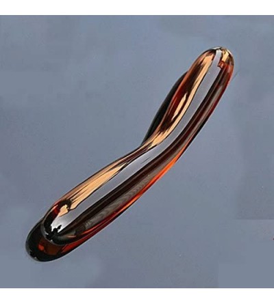 Dildos Moon Double Header Pyrex Crystal Glass Dildo Fake Penis Adult Sex Toys Smooth Massage G-Spot Orgasm for Female Male Co...