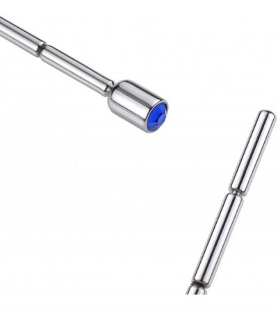 Catheters & Sounds Stainless Steel Urethral Sounds Small Blue Jewel Penis Plug 2.48 inch Insertable Length Urethral Stimulato...