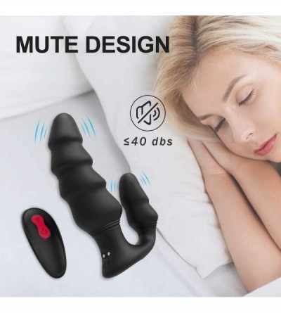 Anal Sex Toys 2 in 1 Anal Plug & Rabbit Vibrator - Prostate Massager for Male & Female- Perineum G-spot Clitoris Vagina Vibe-...