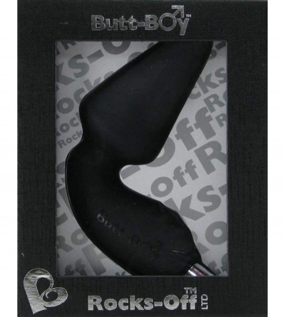Anal Sex Toys Butt-Boy Prostate Pounding Vibe - Silicone- Black - C01153DPGCD $21.31