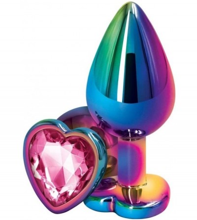 Anal Sex Toys Rear Assets Anal Butt Plug - Multicolor - Medium - Heart-Shaped (Pink Jewel) - Pink Jewel - CJ1992A0WYW $34.23