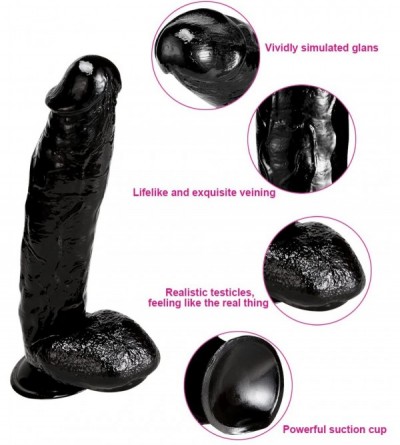 Dildos 12 Inch Liquid Silicone Dildo Big Dildo Penis Cock with Suction Base for Women Sex Toys (Black) - Black - CT17YRS83M4 ...