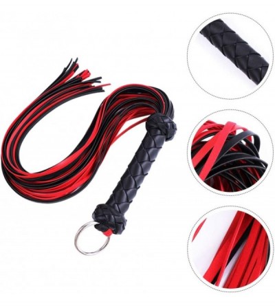 Paddles, Whips & Ticklers Leather Riding Crop Whip Leather Whips Horse Crop for Couples Cosplay Toy - CR19EYHQMTY $7.74