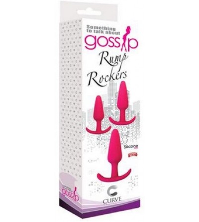 Anal Sex Toys Rump Rockers 3 Piece Anal Plug Training Set Silicone - Magenta with Free Bottle of Adult Toy Cleaner - C618CSOH...