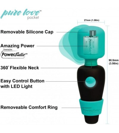 Vibrators Pocket Vibrator- Mini Massage Wand- Powerful Powerbullet Motor- Rechargeable Personal Body Massager- Handheld- Cord...