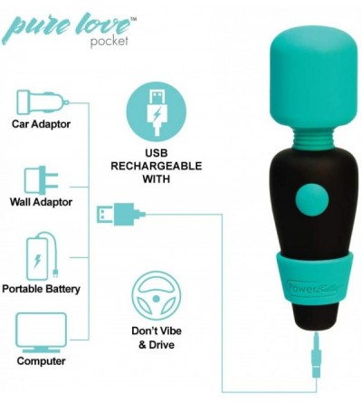 Vibrators Pocket Vibrator- Mini Massage Wand- Powerful Powerbullet Motor- Rechargeable Personal Body Massager- Handheld- Cord...