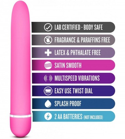 Vibrators 7 Inch Slim Classic Personal Massage Wand Vibrator Sex Toy for Women Satin Finish Waterproof Quiet Strong - Pink - ...