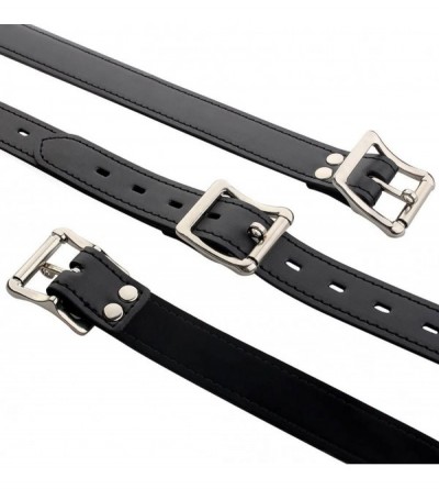 Restraints Body Combination Restraint Leather Belt - 7 Pieces/Set Faux Leather Black Belt Body Combination Bondage Restraint ...