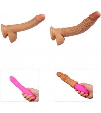 Penis Rings Penis Extension- Liquid Silicone Penis Sleeve Cock Enlargement Cover with Vivid Glans and Veins- Delay Ejaculatio...