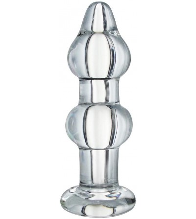Anal Sex Toys Double Plug - GLASS - DOUBLE ANAL PLUG - C2118LM6J15 $16.02