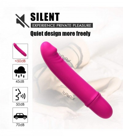 Vibrators Mini Bullet Vibrator Silicone G Spot Realistic Dildo (Pink) - Pink - CU1947AXRUH $11.28