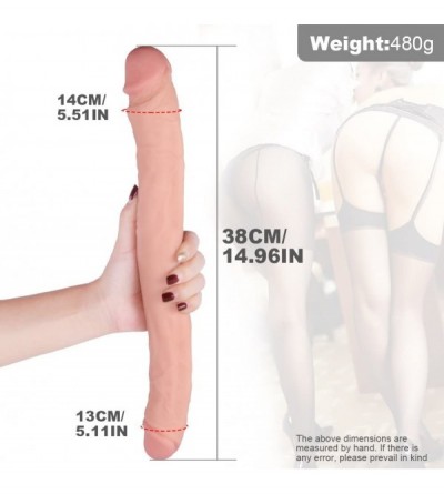 Dildos Realistic Double-Ended Dildo Adult Toy for Lesbian- 14.96 Inch Silicone Double Sided Dildos for Women- Waterproof Flex...
