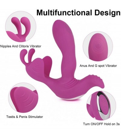 Vibrators G Spot Dildo Vibrator Clitoris Stimulator Rechargeable Nipples Clitoris Anus Testis Massager with 12 Vibration Patt...