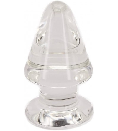 Anal Sex Toys Anal Trainer Butt Plugs Big NOT for Beginners- Elite Glass Anal Sex Toy Butt Plug (Clear) - Clear - CE1845OD8TH...