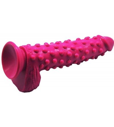 Dildos Silicone Bumpy Dildo G-Spot Novelties Female Masturbator Soft Flexible Adult Toy Cock with Suction Base Waterproof - P...