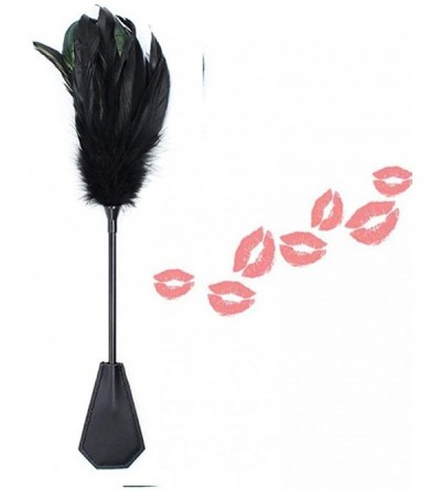 Paddles, Whips & Ticklers Set Feather Tickler Feather Teaser For women - Black - CR1937M089R $23.81