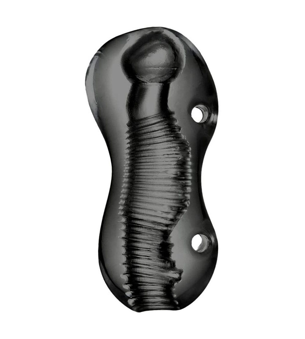 Male Masturbators No. 69 - Super-Stretchable TPE Mastubator Stroker (Black) - CM18MI9UIY9 $18.65