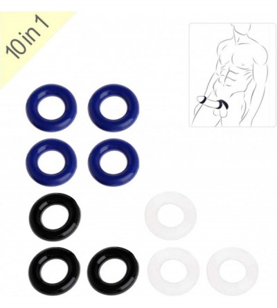 Penis Rings 10 PCS Penis Ring Premium Stretchy Cock Ring Erection Enhancing and Delay Control Sex Toy for Men - C718A5S5K87 $...