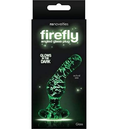 Anal Sex Toys Firefly Glass Angled Plug- Clear- Clear - C2186K3OYYG $12.45