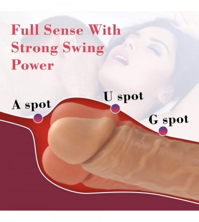 Dildos Realistic Dildo Telescopic Heating Vibrating Dildo- 8.6 Inch Powerful Swinging Thrusting Dildo for Sex Women- Sex Toy ...