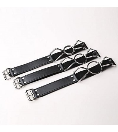 Restraints Stainless Steel Butterfly Shape Open Mouth Gag with Adjustable Leather Strap BDSM Tool(Large Size) - CA12MXA1WAX $...