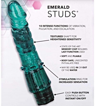 Vibrators Emerald Stud Clitterific Vibrator - CW11527OIH9 $30.51