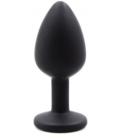 Anal Sex Toys Silicone Women and Men Erotic Butt Plugs with Colorful Crystal Jewelery plugue Anal - Black - C818NZE4E6K $20.65