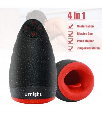 Male Masturbators Masturbators Men Cup Oral Sex Toys Heating Function Suction Like Mouth with 6 Vibration Modes/3 Intensity L...