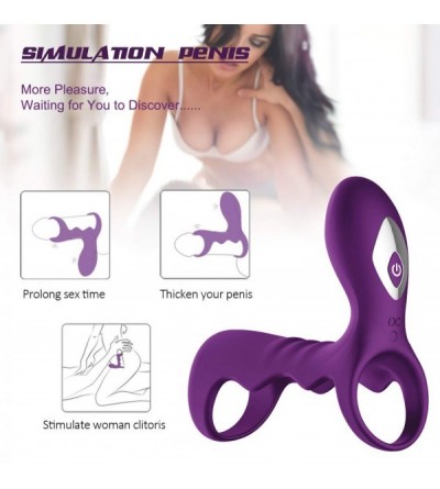 Penis Rings Relax Toy Pennis Ring for Men Strong Vibrating Penis Ring with Testicular Ring Multi Vibration Mode for Men Longe...