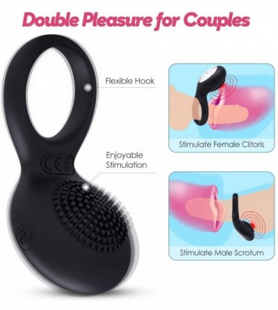 Penis Rings Tyler Vibrating Cock Ring Double Pleasure for Couples - Penis Ring Male Erection Enhancer & Female Clit Stimulati...