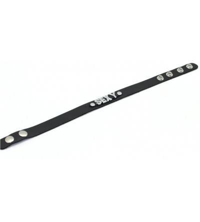 Restraints Sex Leather Collar with Diamond Decorating Word (Sexy) - Sexy - CY12DKH1BLN $7.76