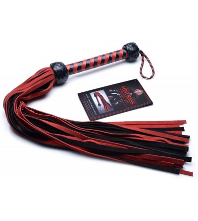 Paddles, Whips & Ticklers Black and Red Suede Flogger - C218QOKRYY2 $18.72