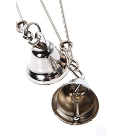 Nipple Toys Bell Nipple Clamps with Tweezer Tip- Silver - Bells - C011274G47H $12.15