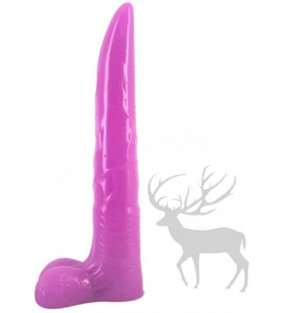 Dildos Animal Dildo- 10 inch Realistic Deer Penis Ultra Long Elk Cock- Anal Plugs for Men Women (Purple) - Purple - CH1933SCO...