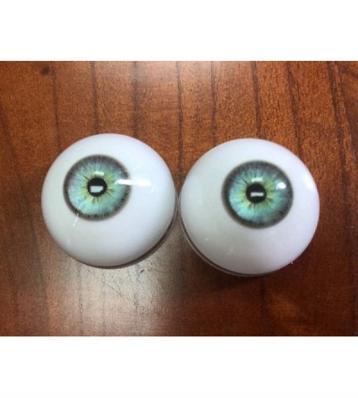 Sex Dolls Acrylic Eyeballs 32mm Lifelike Plastic Eyes for TPE Silicone Dolls- Halloween Props- Bears Craft DIY (Green) - Gree...
