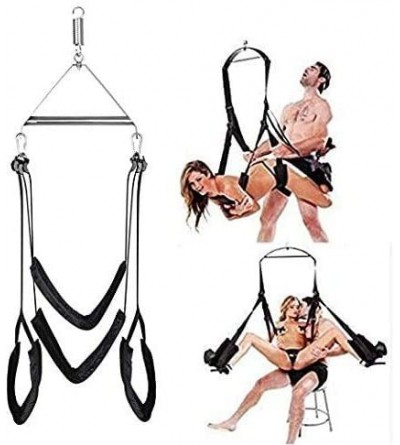Sex Furniture (Ship from US) Adult Sex Swing Set-360°Spinning Trapeze Fluffy Liner Super Soft Swing Kit Indoor Ceiling Swing ...