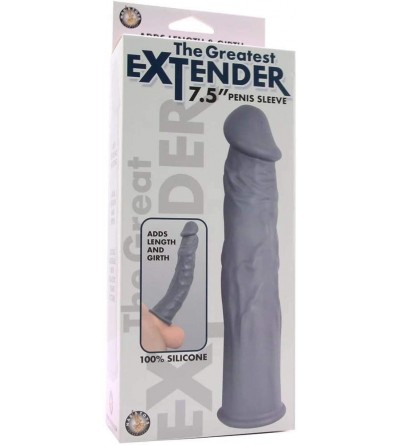 Pumps & Enlargers The Great Extender 7.5" Penis Sleeve (Grey) - Grey - C718NEYOQUR $14.53