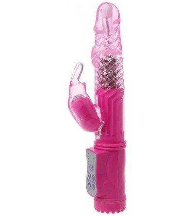 Vibrators Thrusting Rabbit Vibrator Dildo G-spot Multispeed Massager Female Adult Sex Toy - Hot Pink - C718ERL477U $27.02