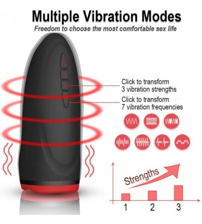 Male Masturbators Male Masturbator Electric Automatic Masturbation Male Sex Toy- 7 Vibration Frequencies & 3 Speeds and 7 Suc...