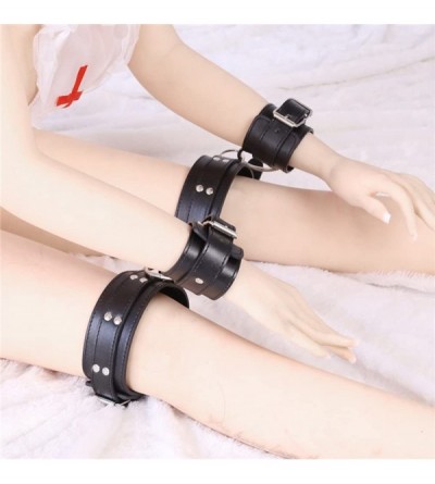 Restraints Adjustable Hand Wrist & Leg Cuffs Leather Straps Tie Set Couple Pleaure Toy Bed Restraint Handcuffs - C618G60T555 ...