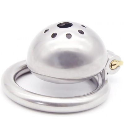 Chastity Devices Stainless Steel Male Chastity Device Super Small Short Cock Cage Sex Toy (45mm Ring) - CP18D2HA8LN $9.08