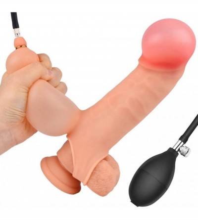 Pumps & Enlargers Inflatable Penis Interactive Penis Enlarge Sleeve Inflation Penis Sleeve for Men - CC19G0AEOM2 $55.35