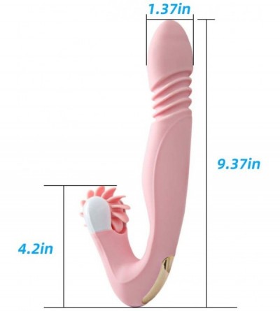 Vibrators G Spot Tongue Licking Vibrator Dildo Rabbit Vibrator Clitoral Stimulation with 10 Vibration Modes and Automatic Hea...
