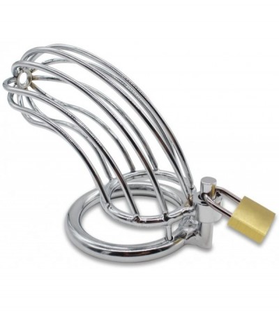 Chastity Devices Stainless Steel Male Chastity Device Penis Ring Cock Cage Virginity Lock Rings Sex Toys for Men 55Mm/61Mm/66...