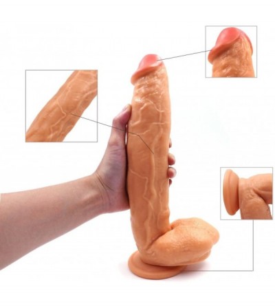 Dildos 12 inch Flesh Color Water Waterproof Extra Huge Size Massager Wand Toys for Female Begining(Color Flesh) - CF194Z2N652...